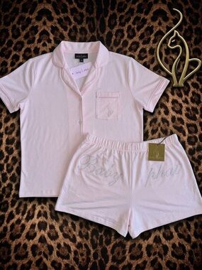 Baby Phat Rhinestone Light Pink Pajama Set